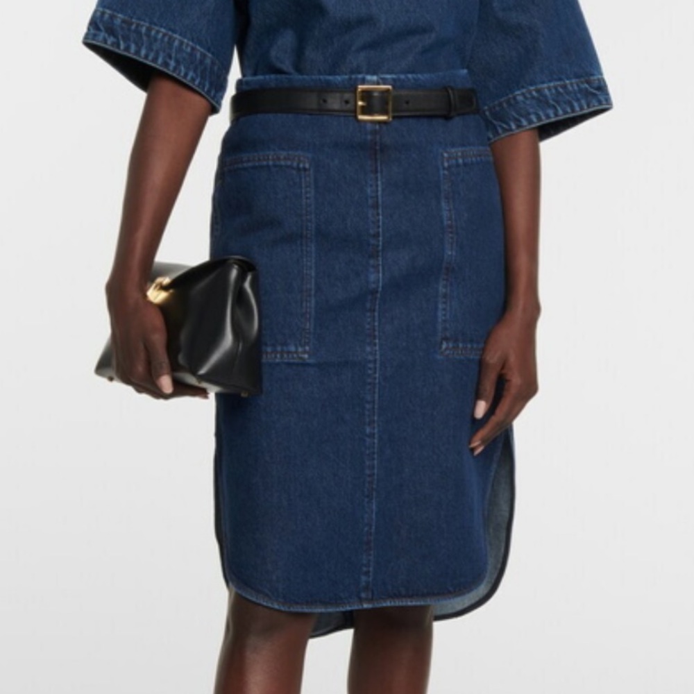 Toteme Dark Blue Denim Pencil Skirt